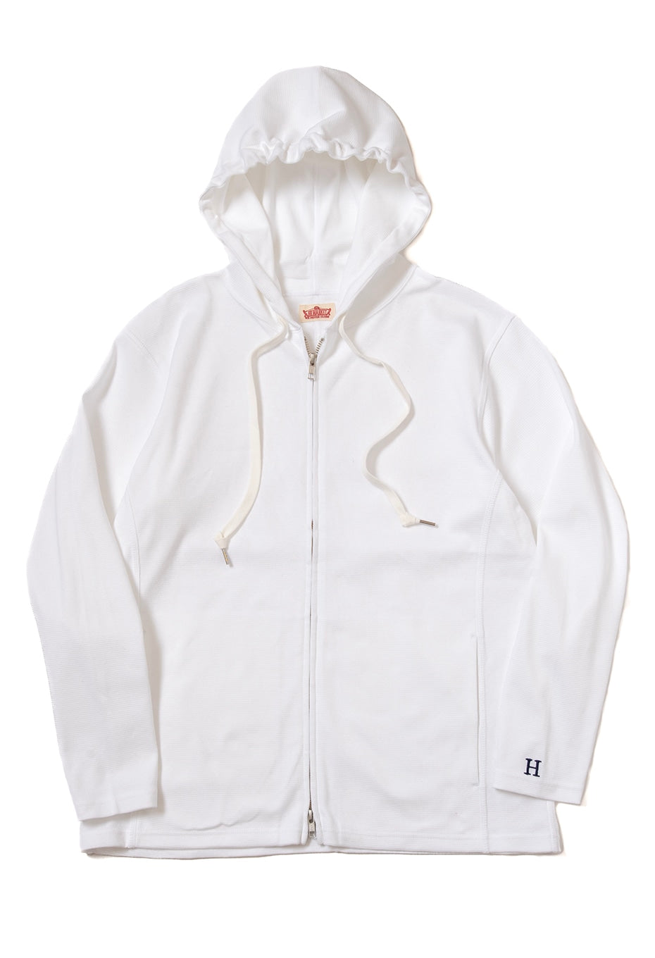 ストレッチフライス 9.5oz ZIPUP パーカー - WHITE