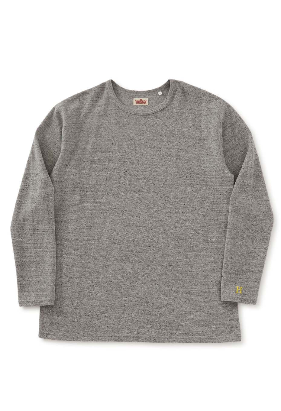 ストレッチフライス コンフォータブル ロングスリーブ Tシャツ - GREY