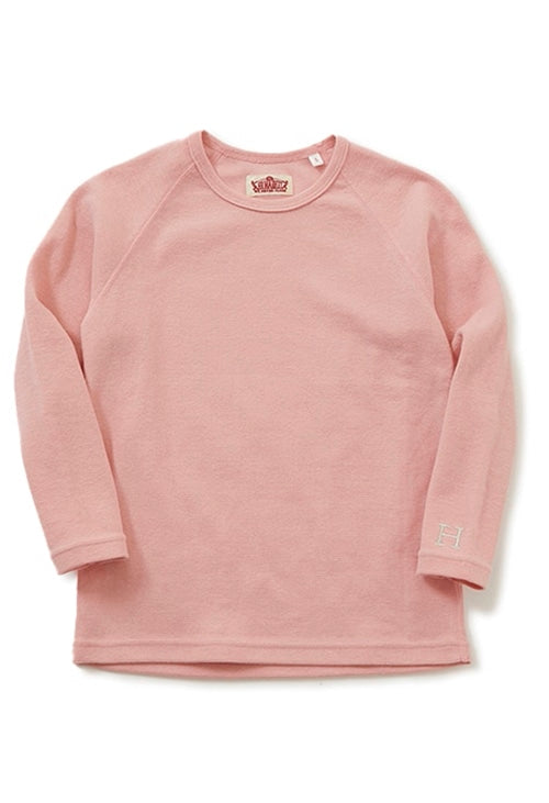 キッズ ストレッチフライス ロングスリーブ  Tシャツ - PINK