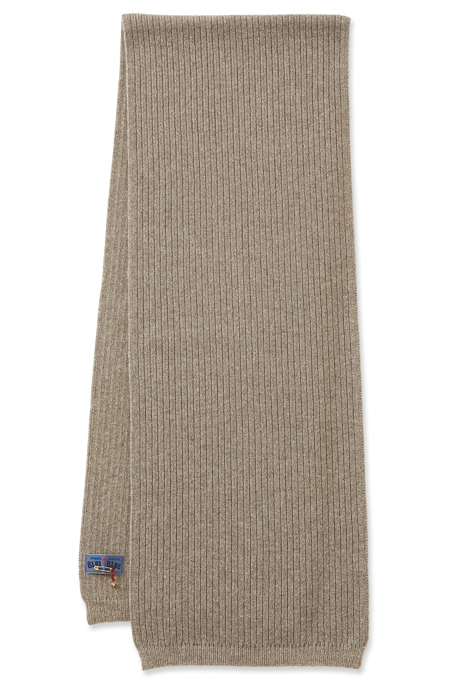 Yak Cashmere Ribbed Scarf - OATMEAL