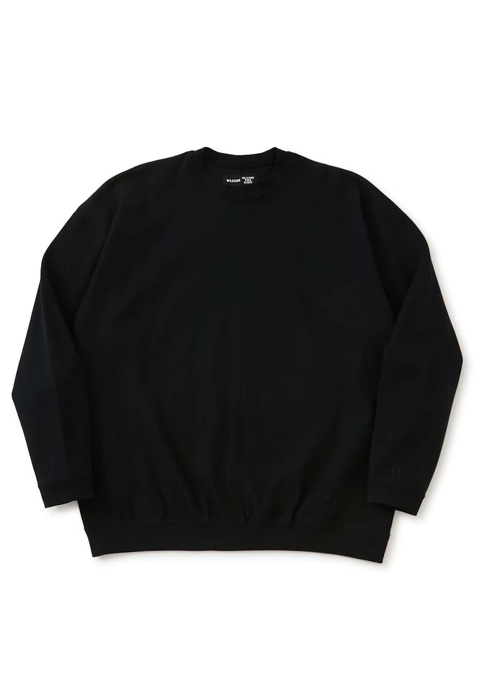 WILDSIDE × HOLLYWOOD RANCH MARKET /ストレッチフライス ヘムリブ Ｔシャツ - BLACK