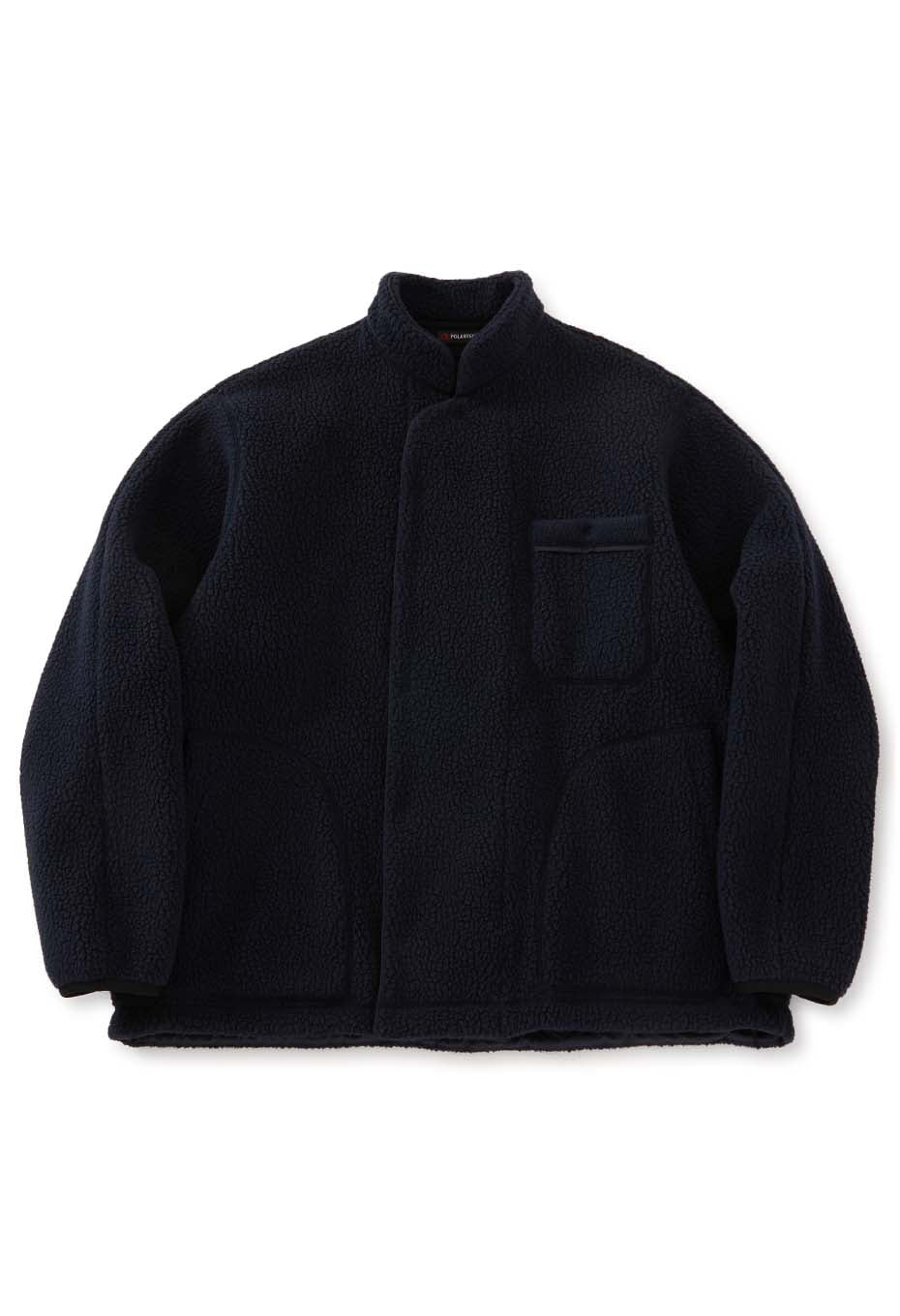 Polartec フリース スタンドカラー ジャケット ユニセックス - NAVY