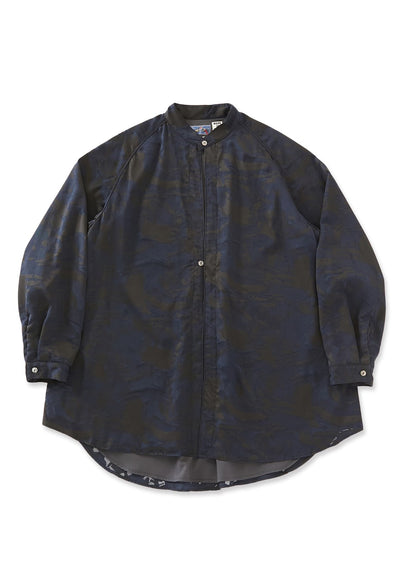 クモスカシモヨウ グランパシャツ - DARK NAVY