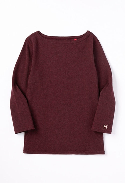 ストレッチフライス ボートネック ハーフスリーブ Tシャツ ウィメンズ - RED