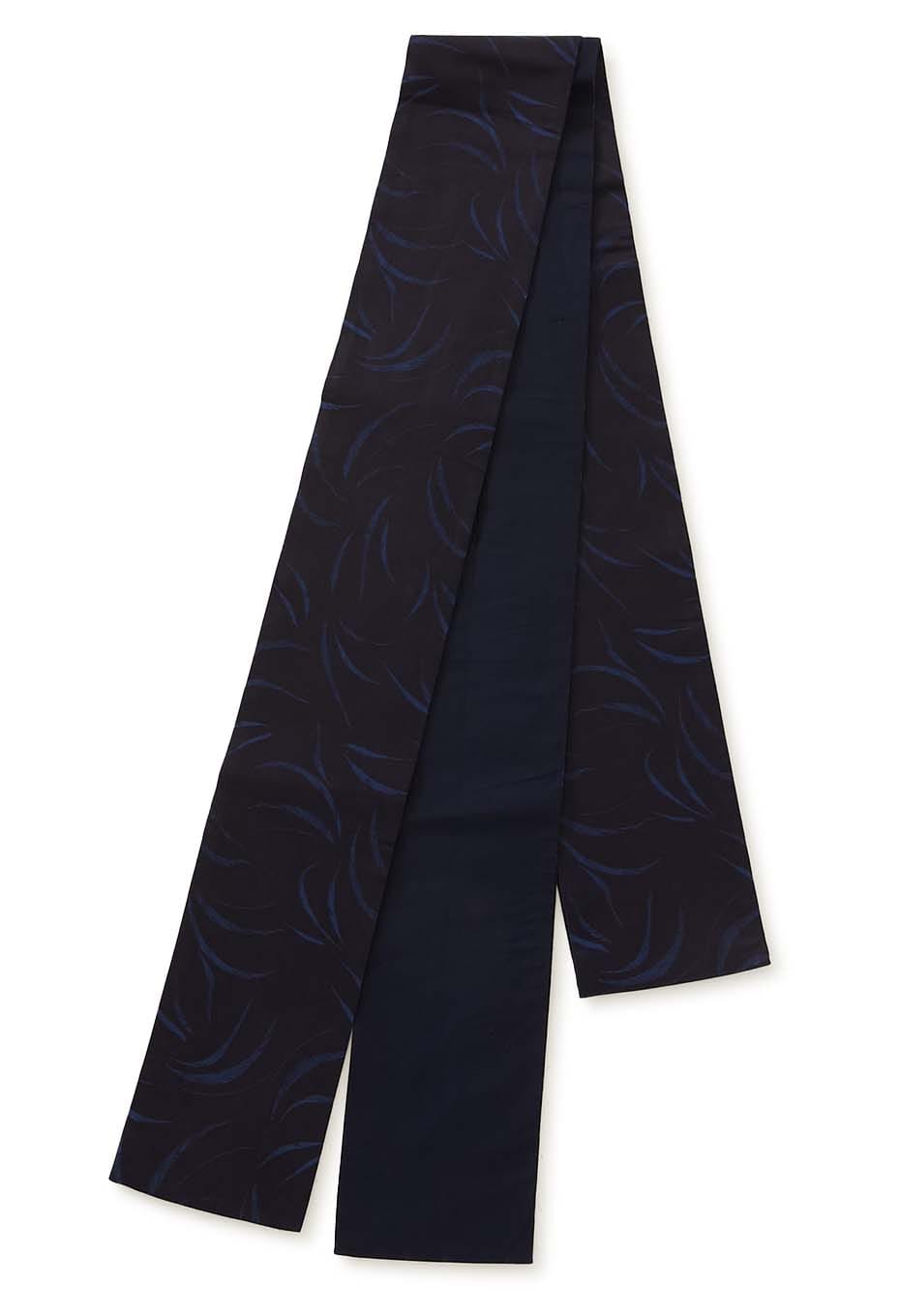 Indigo Mebuki Jacquard Han Habaobi - INDIGO