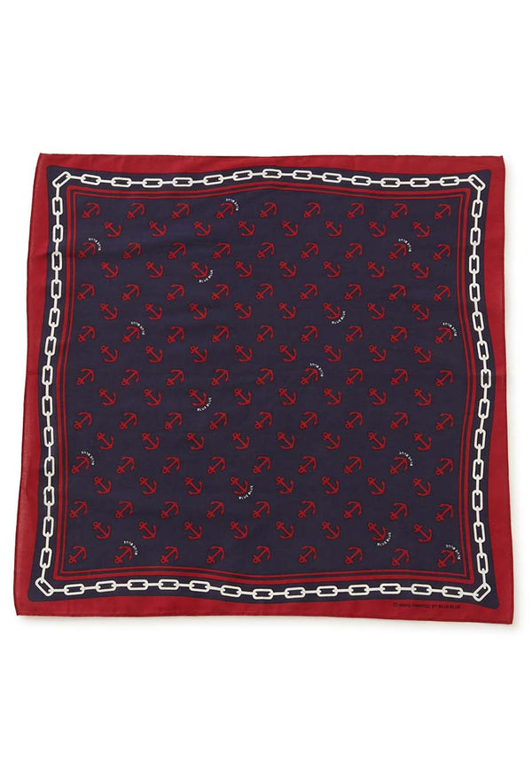 CHAIN&ANCHOR コットンバンダナ - NAVY