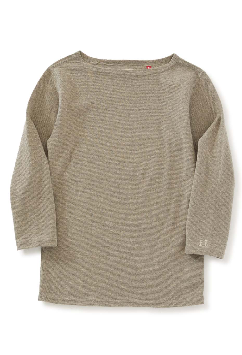 ストレッチフライス ボートネック ハーフスリーブ Tシャツ ウィメンズ - OATMEAL