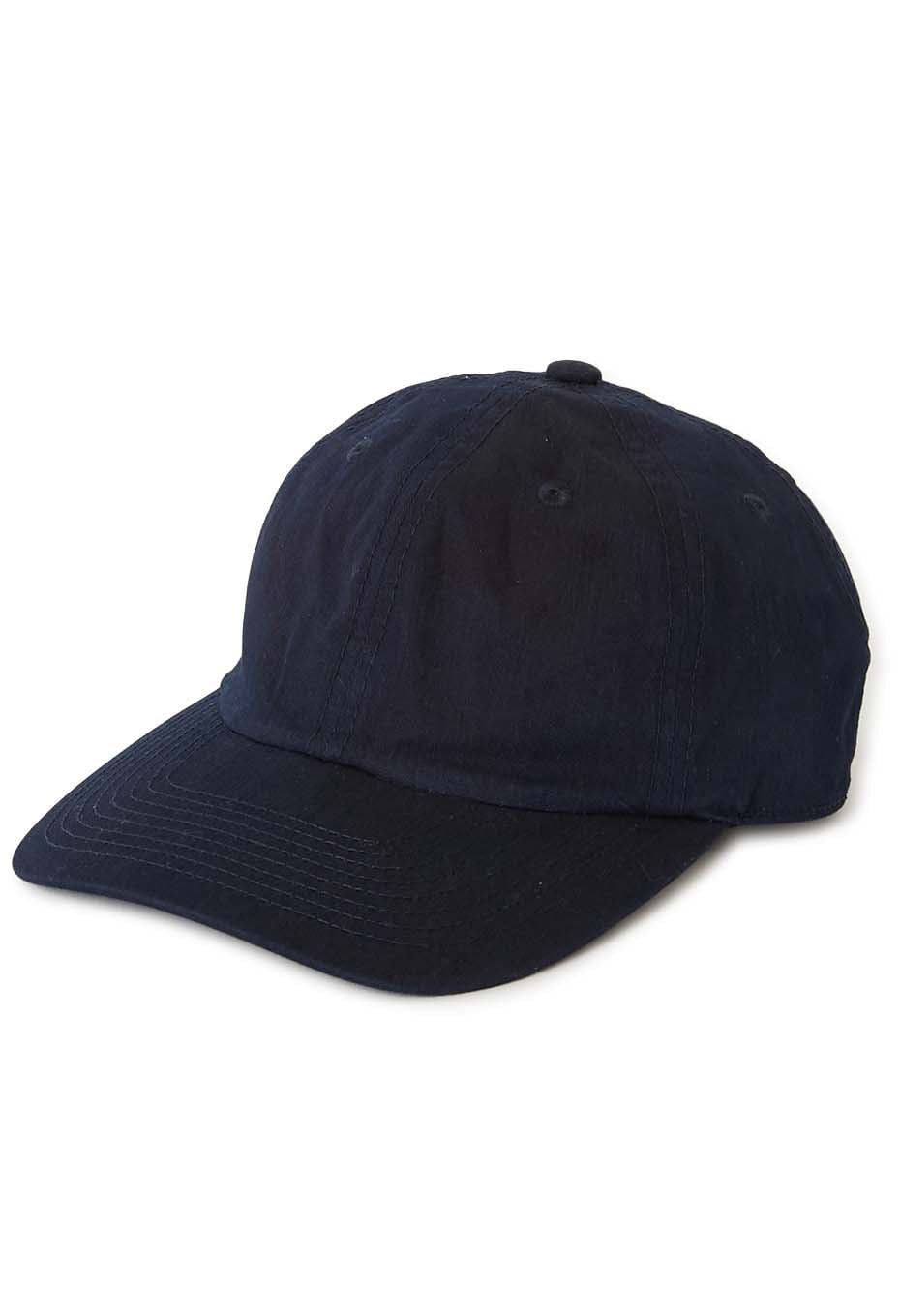インディゴナイロンサテン 6パネルキャップ - INDIGO