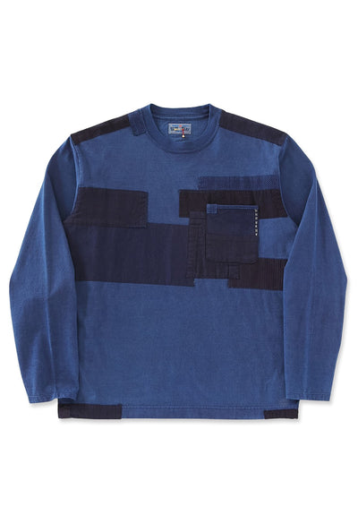 Indigo long sleeve T-shirt - INDIGO