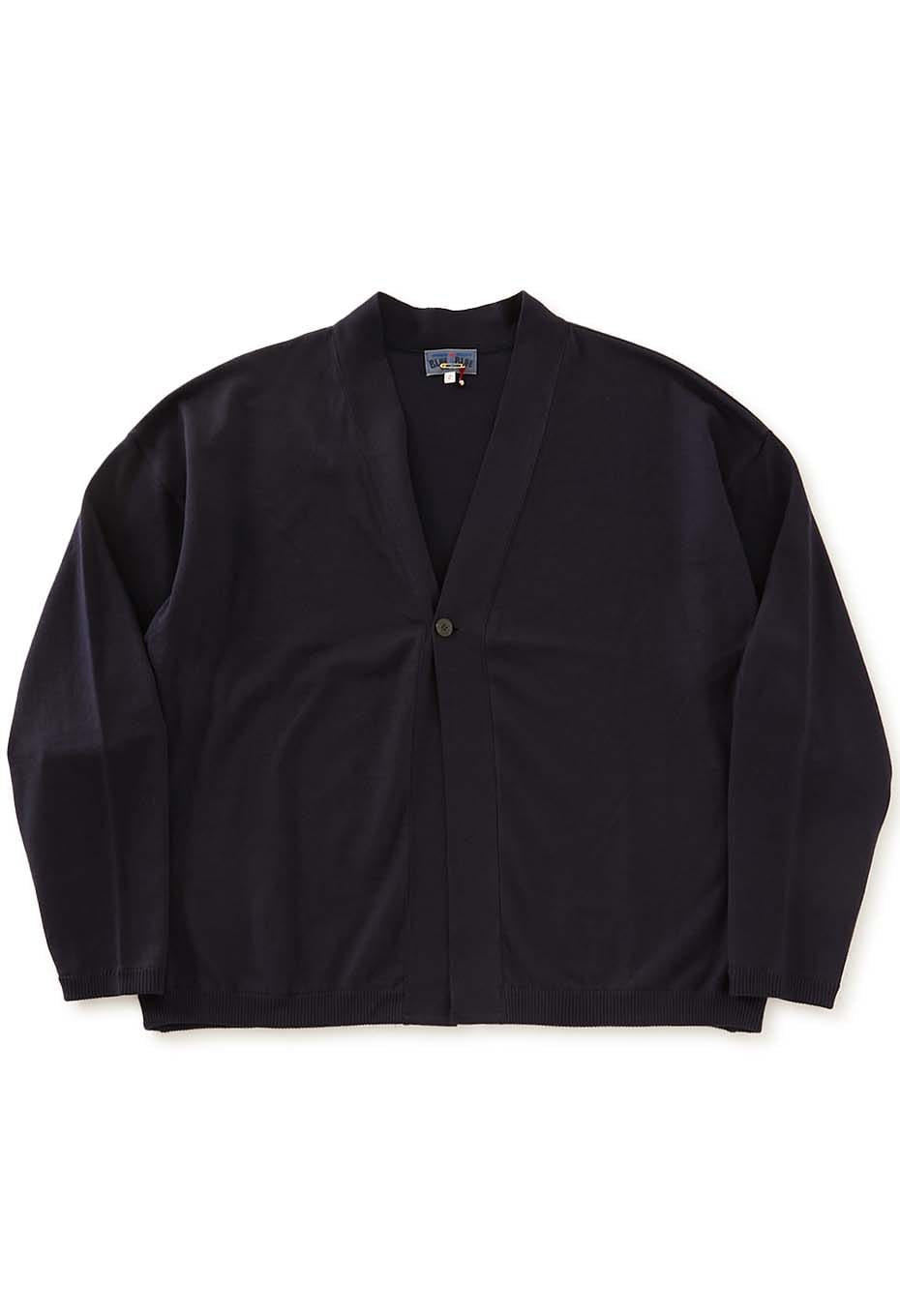 オーガニックカミイトコットン  Vネックカーディガン - NAVY