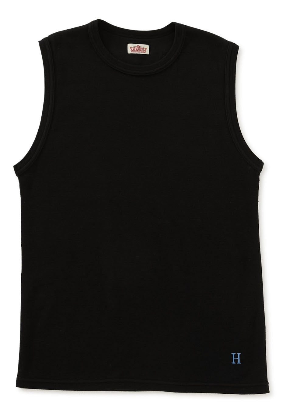 ストレッチフライス ノースリーブ Tシャツ - BLACK