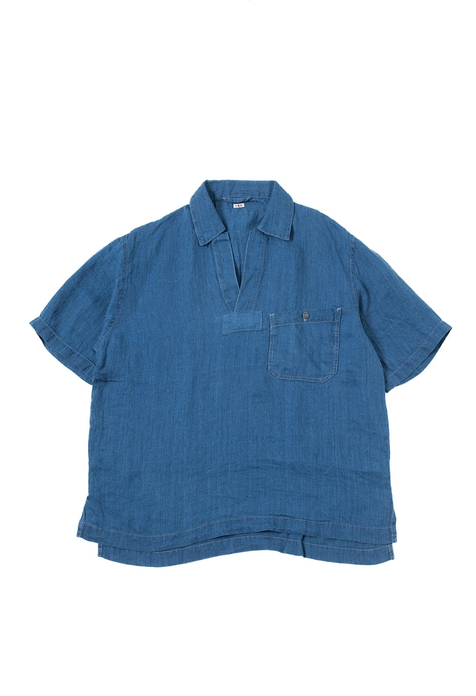 インディゴリネン ハイカウントツイルスキッパーシャツ - INDIGO