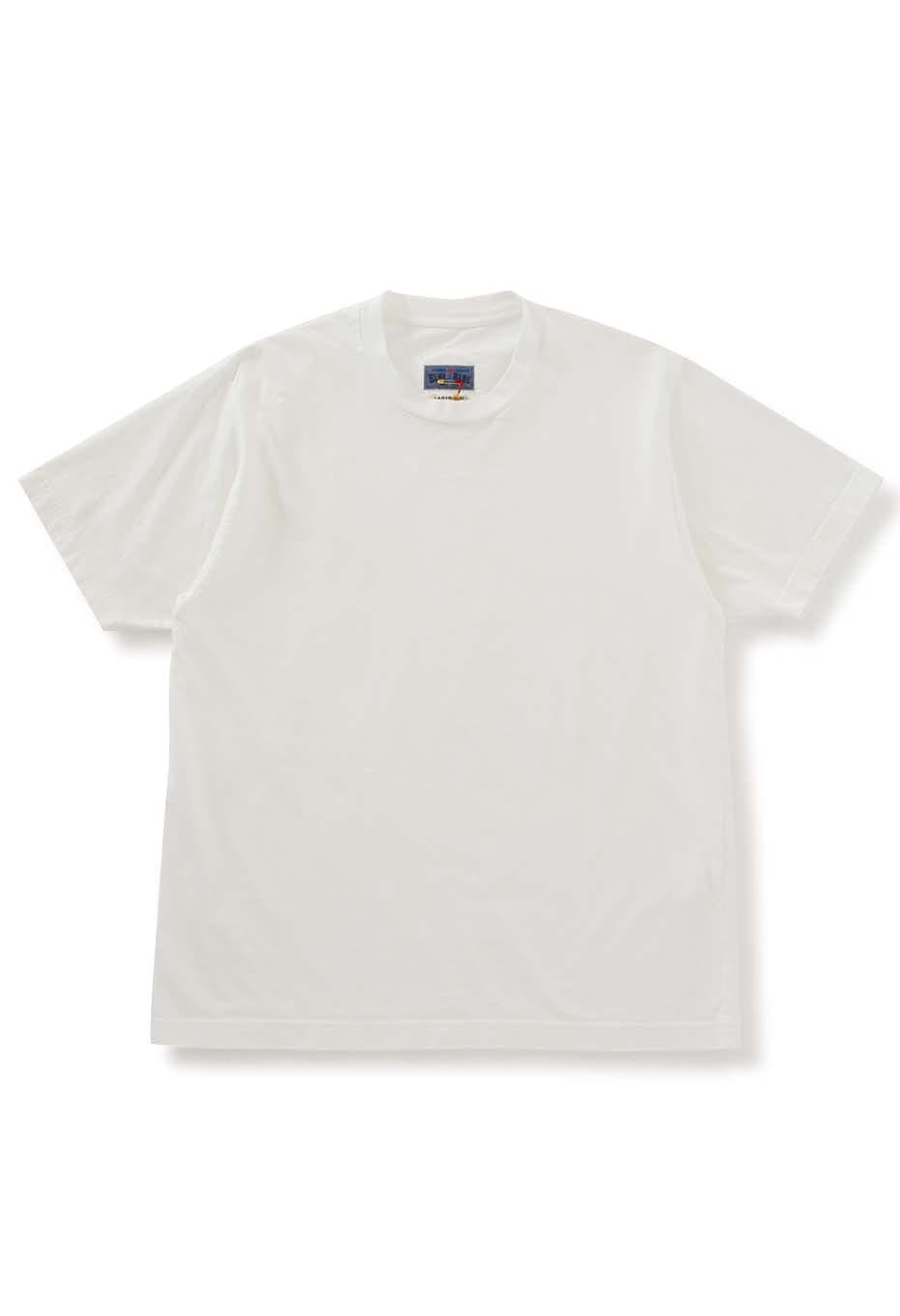 オーガニックコットン ハイゲージテンジク Tシャツ - WHITE