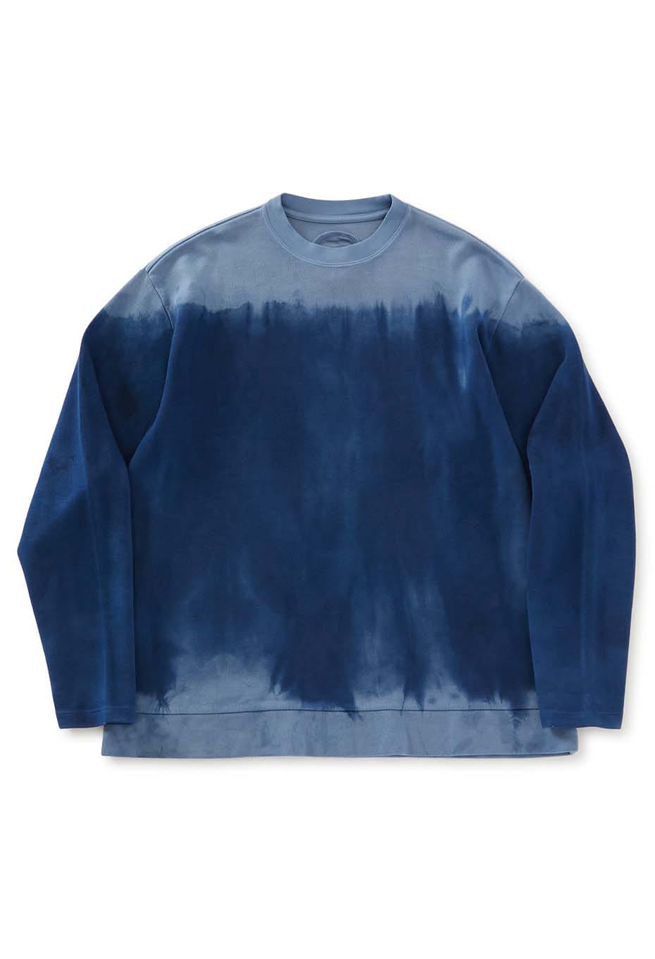 エイトロックスムース インディゴムラゾメ ロングスリーブTシャツ - BLUE