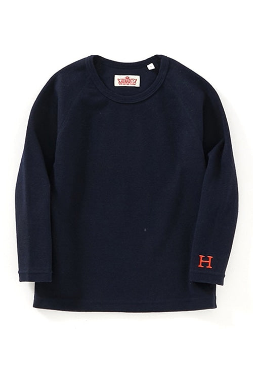 キッズ ストレッチフライス ロングスリーブ Tシャツ - DARK NAVY