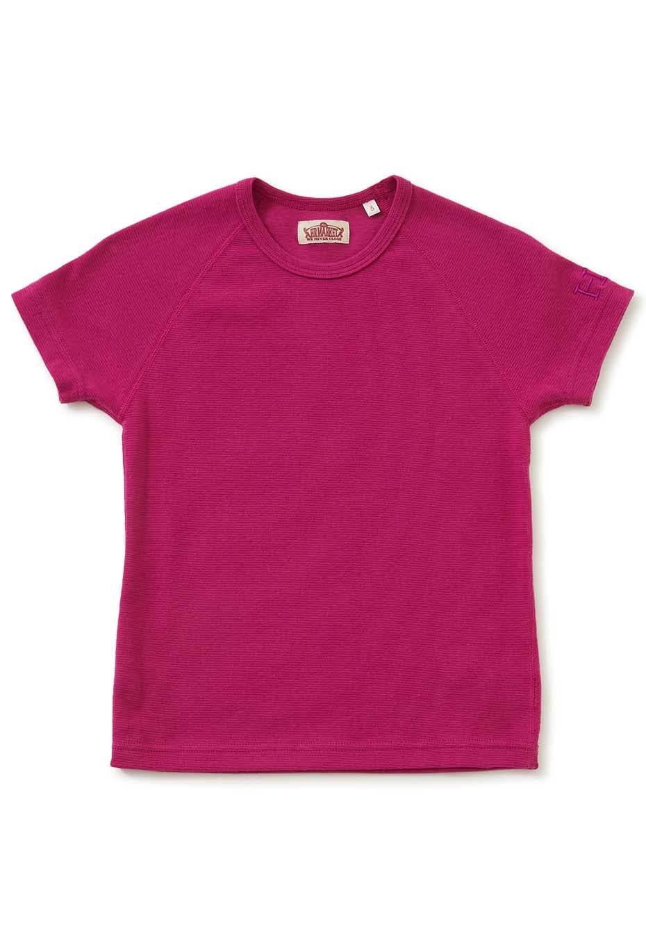 キッズ ストレッチフライス ショートスリーブ Tシャツ - DARK PINK