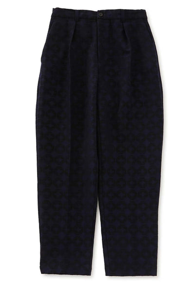 シッポウジャカード タックドローストレートパンツ - DARK NAVY