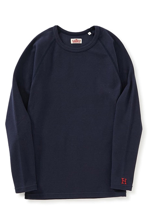 ストレッチフライス ロングスリーブ Tシャツ - NAVY