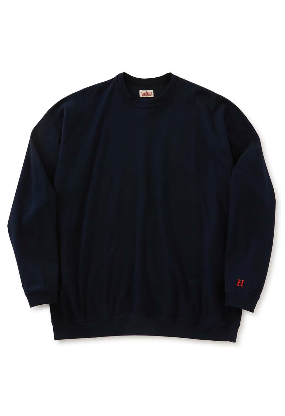 ストレッチフライス 9.5oz ヘムリブ ロングスリーブTシャツ - DARK NAVY