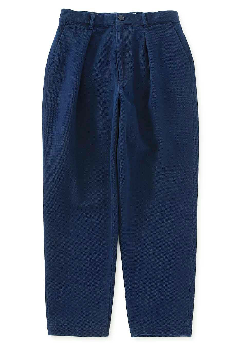 Woven Pure Indigo  Nijuorisashiko trousers - INDIGO