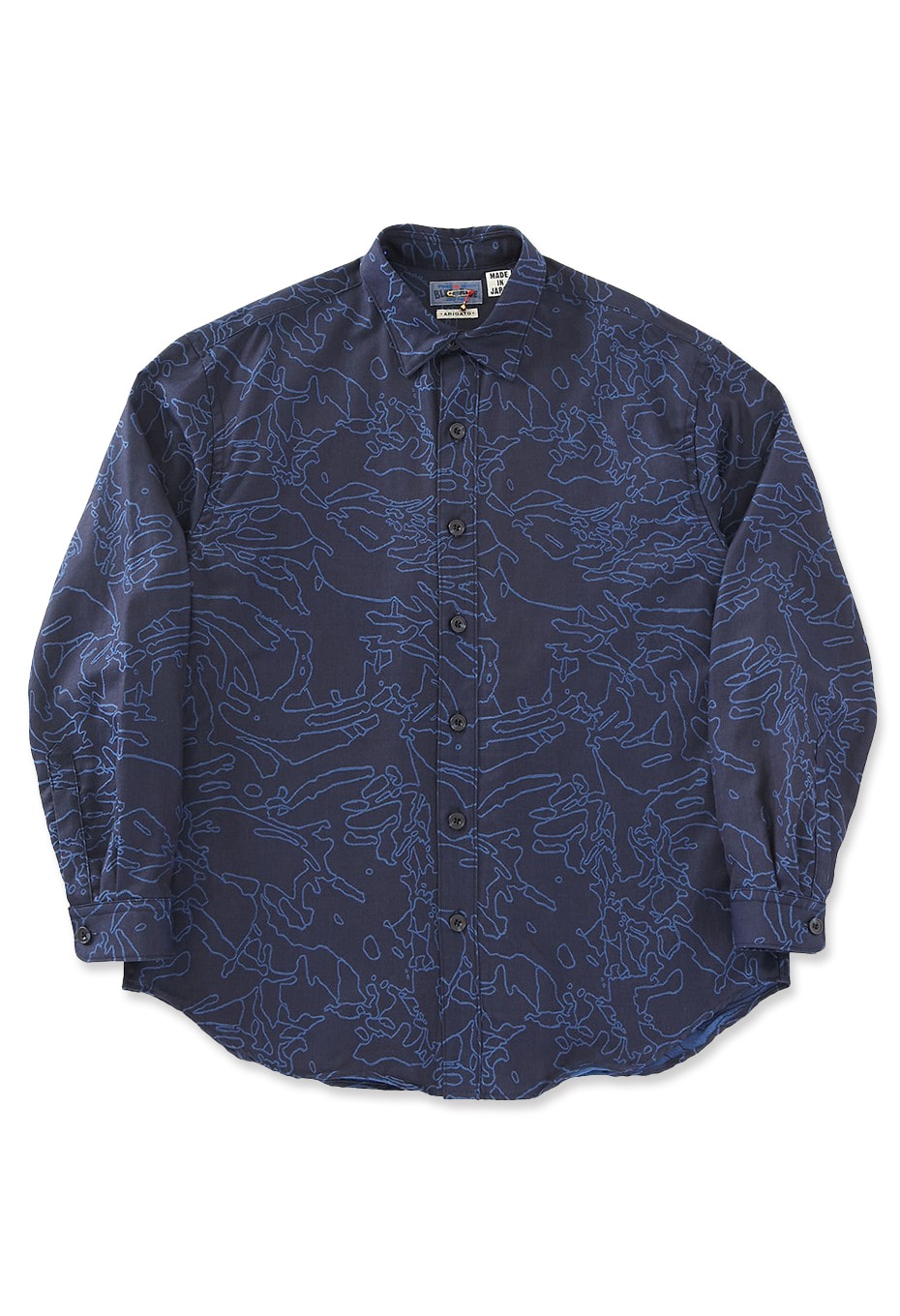 インディゴクモジャカード ロングスリーブシャツ - INDIGO
