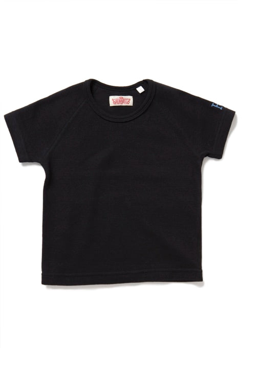 キッズ ストレッチフライス ショートスリーブ Tシャツ - BLACK