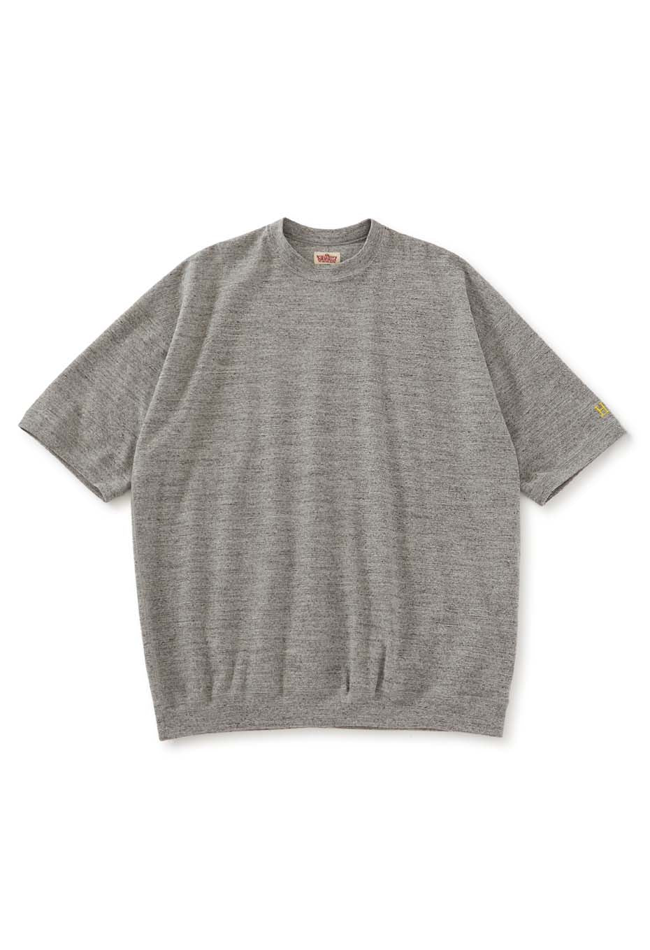 ストレッチフライス 9.5oz ヘムリブ ショートスリーブ Tシャツ - GREY