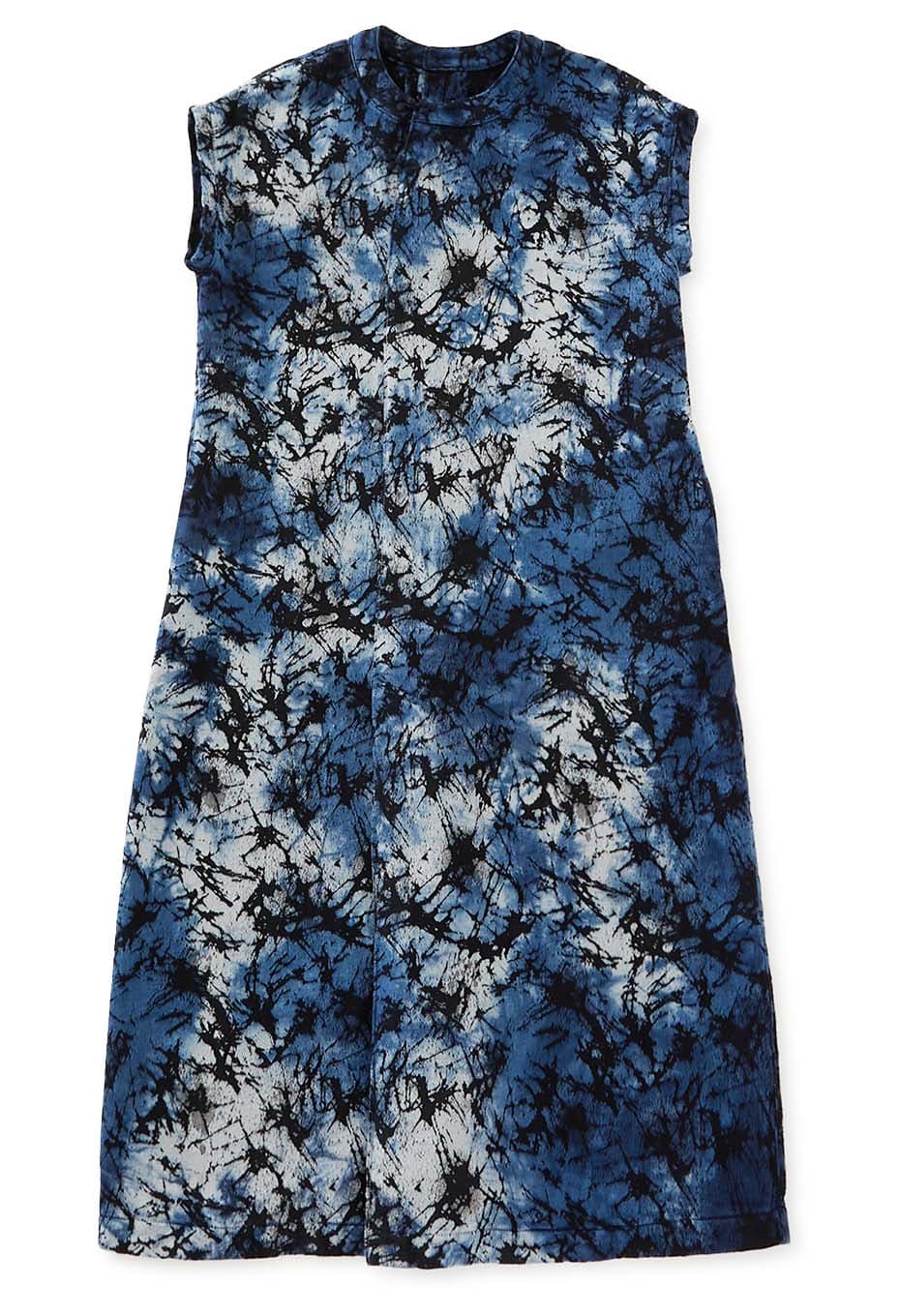 ソフトコットンガラスジャカード インディゴテゾメ プルワンピース - INDIGO