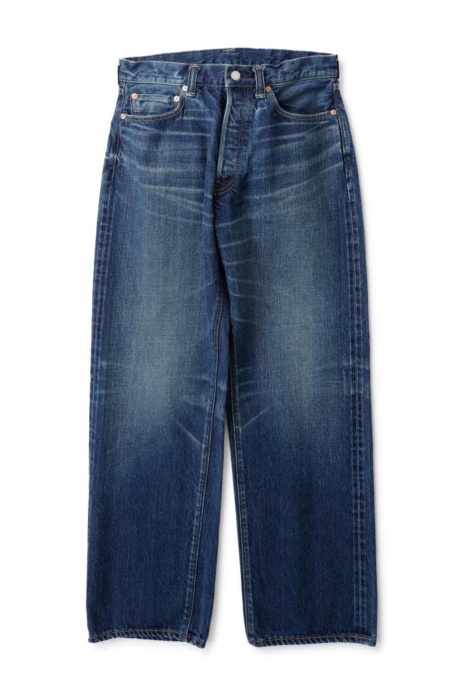 PP06 スーピマセルビッチ デニム DARK USED WASH ワイドジーンズ - INDIGO