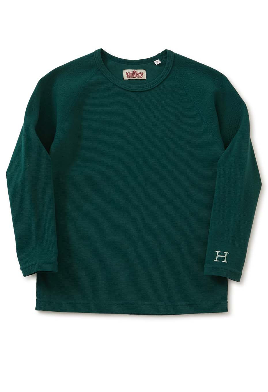 キッズ ストレッチフライス ロングスリーブ Tシャツ - DARK GREEN