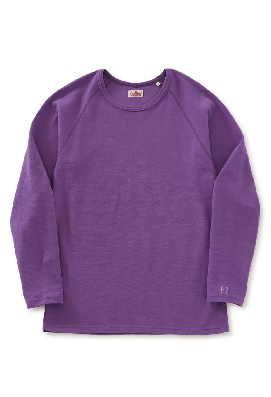 ストレッチフライス ロングスリーブ Tシャツ - PURPLE