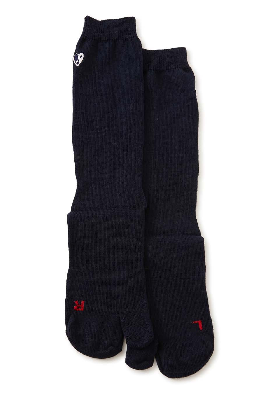 OKURA 見えない五本指の靴下 足袋ロングソックス - NAVY