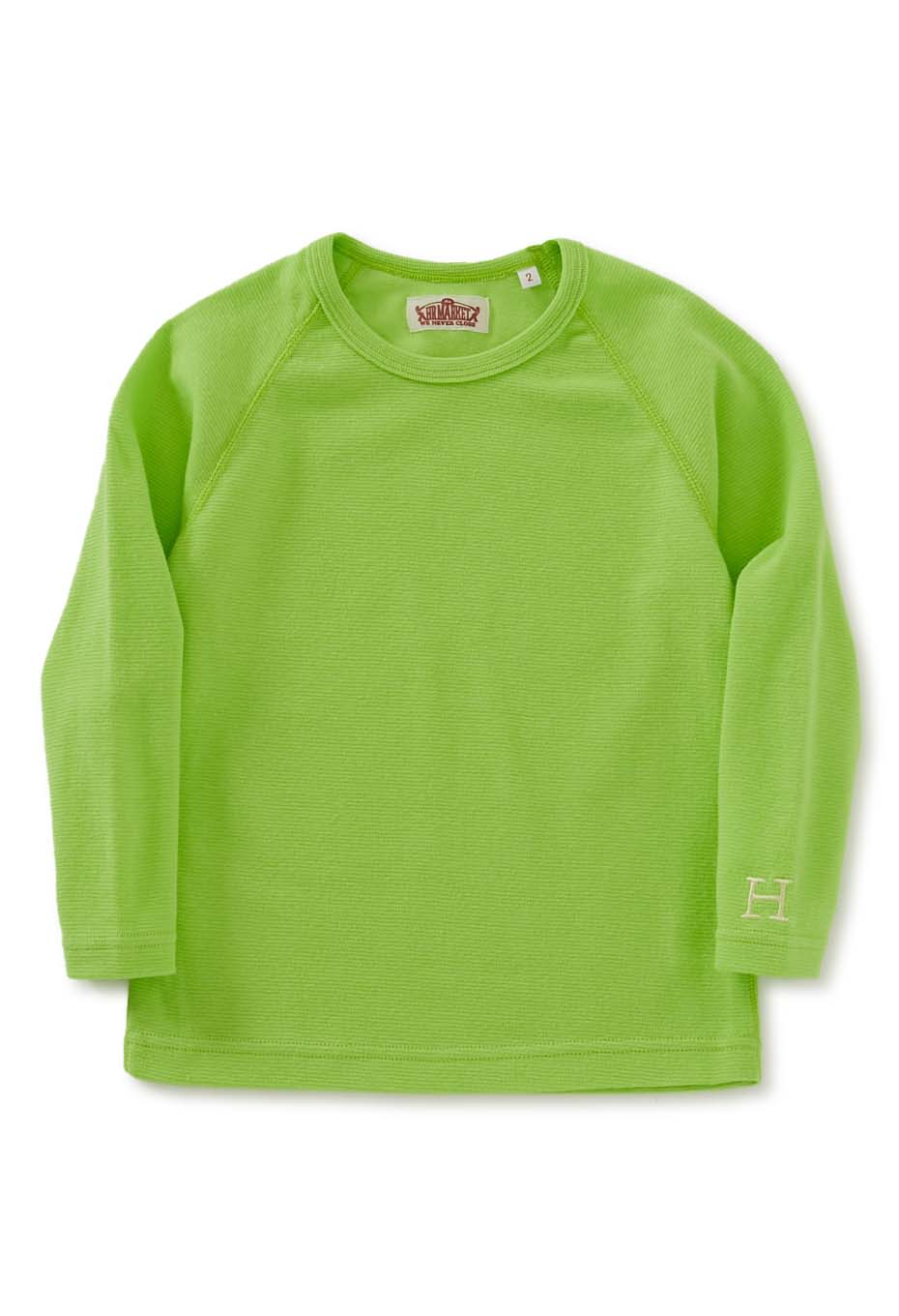 キッズ ストレッチフライス ロングスリーブ Tシャツ - YEL GREEN