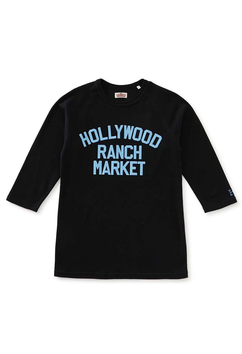 ストレッチフライス ダブルロゴプリント ハーフスリーブTシャツ - BLACK
