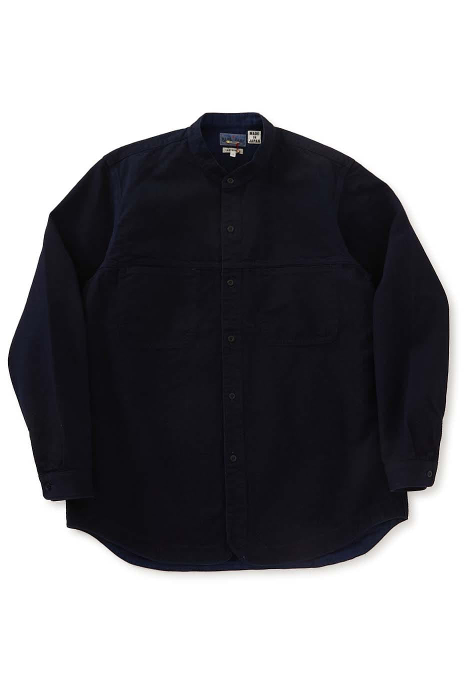 インディゴドビーサシコ バンドカラー ロングスリーブシャツ - INDIGO