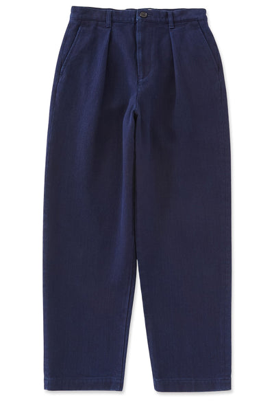 Woven Pure Indigo Nijuorisashiko Trousers - INDIGO