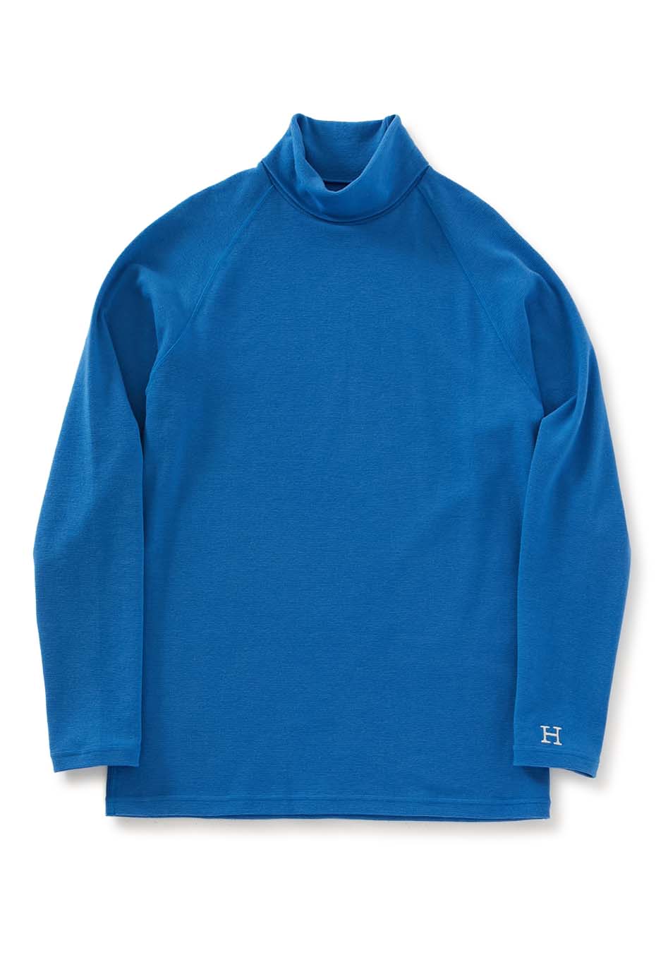 ストレッチフライス タートルネック ロングスリーブ Tシャツ - ROYAL BLUE