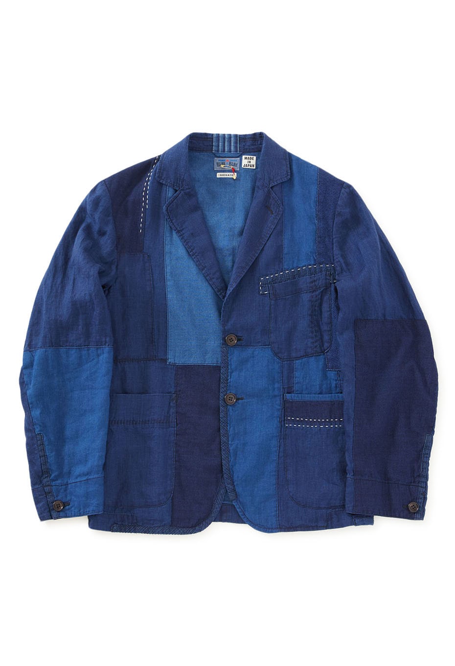 Indigo linen jacket - INDIGO
