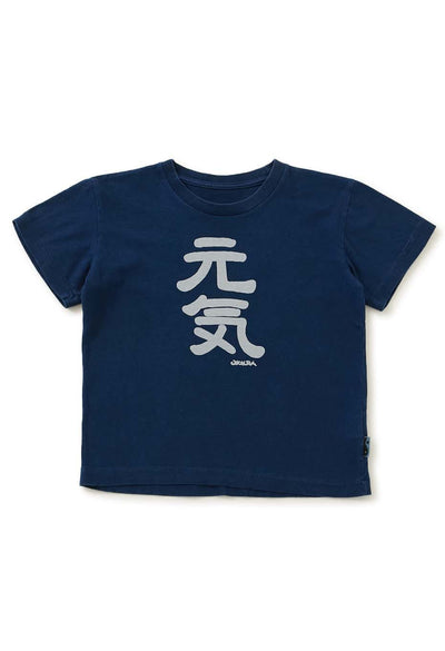 キッズ 元気 バッセン インディゴ Ｔシャツ - INDIGO