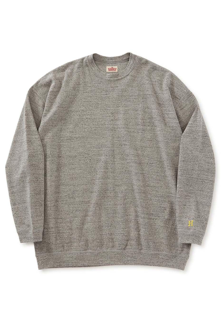 ストレッチフライス 9.5oz ヘムリブ ロングスリーブTシャツ - GREY