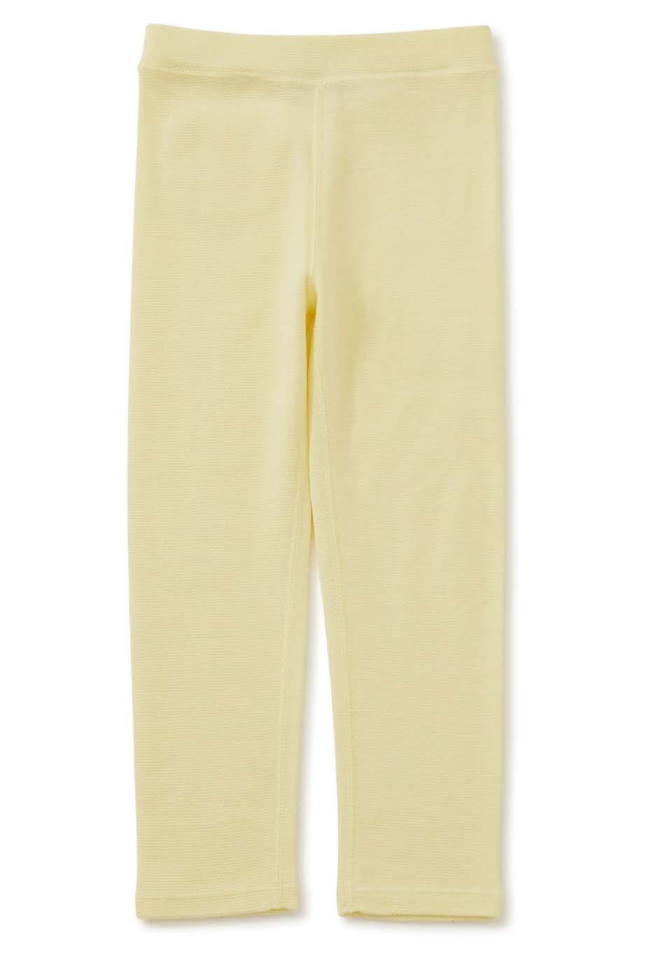 キッズ ストレッチフライス レギンス - LT YELLOW