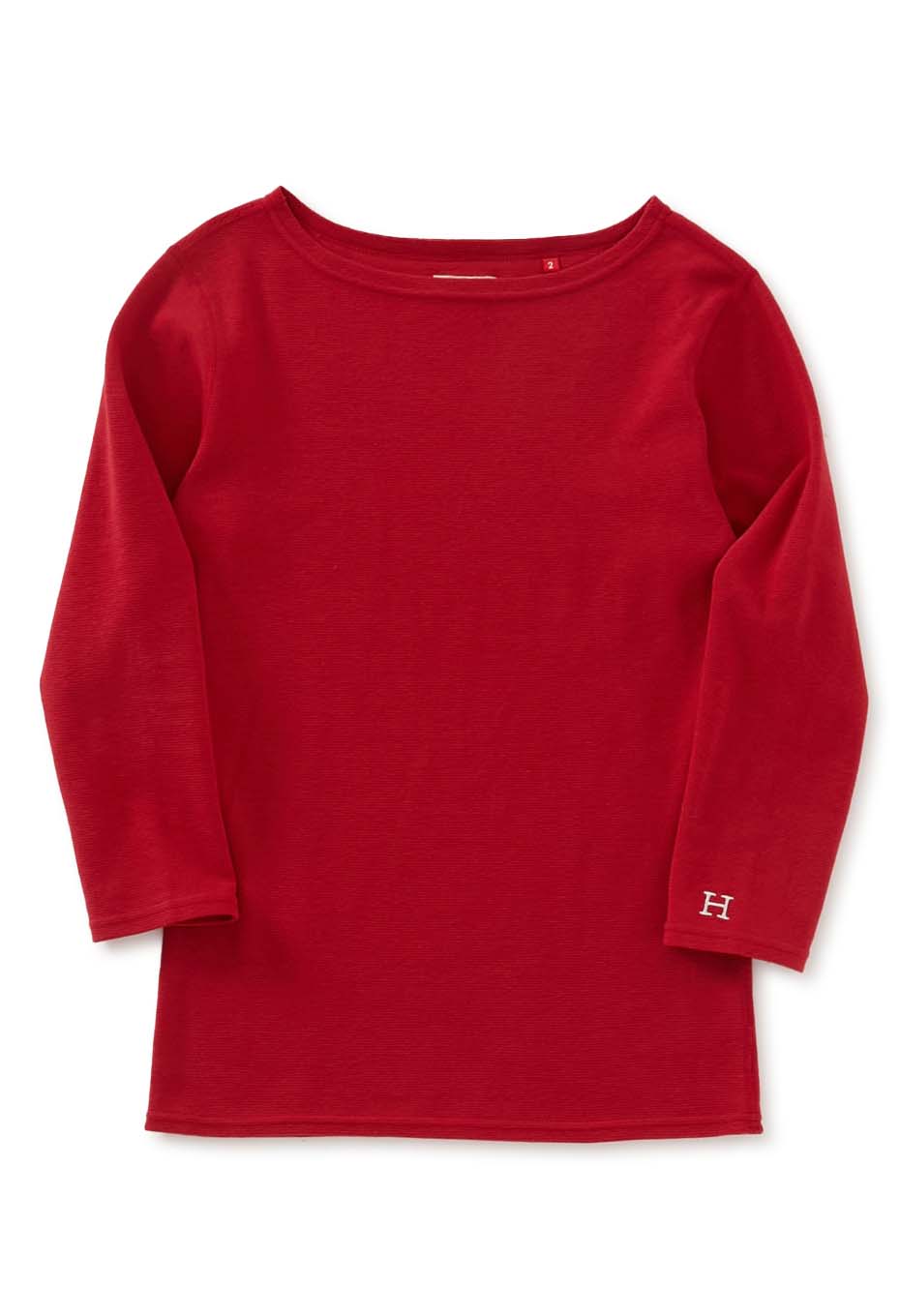 ストレッチフライス ボートネック ハーフスリーブ Tシャツ ウィメンズ - RUBY