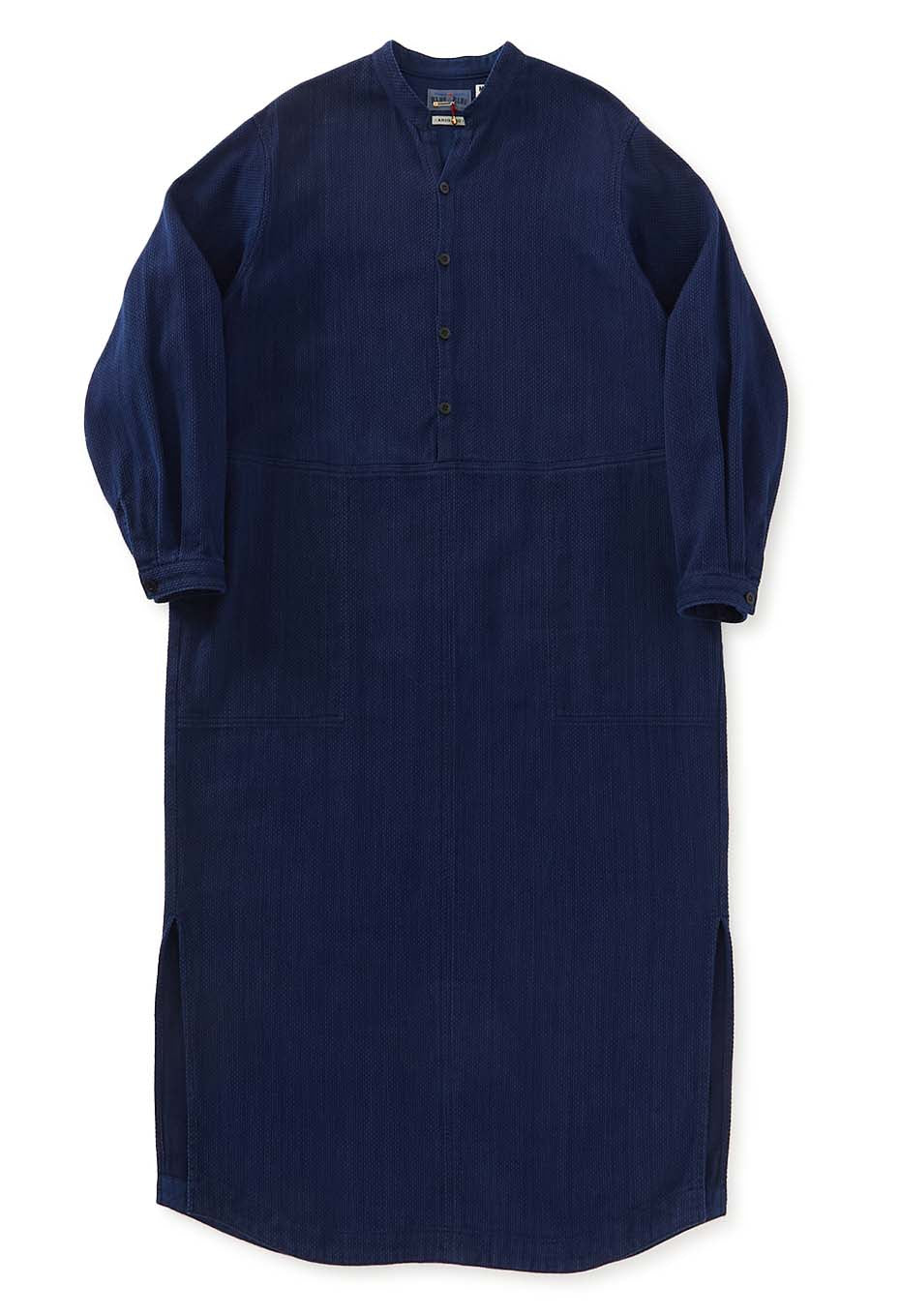 Kasezome Sashiko Smock dress - INDIGO