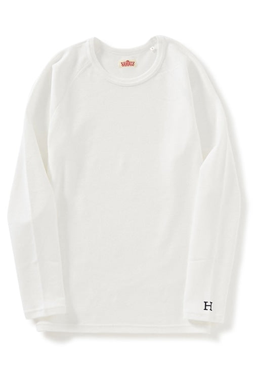 ストレッチフライス ロングスリーブ Tシャツ - WHITE