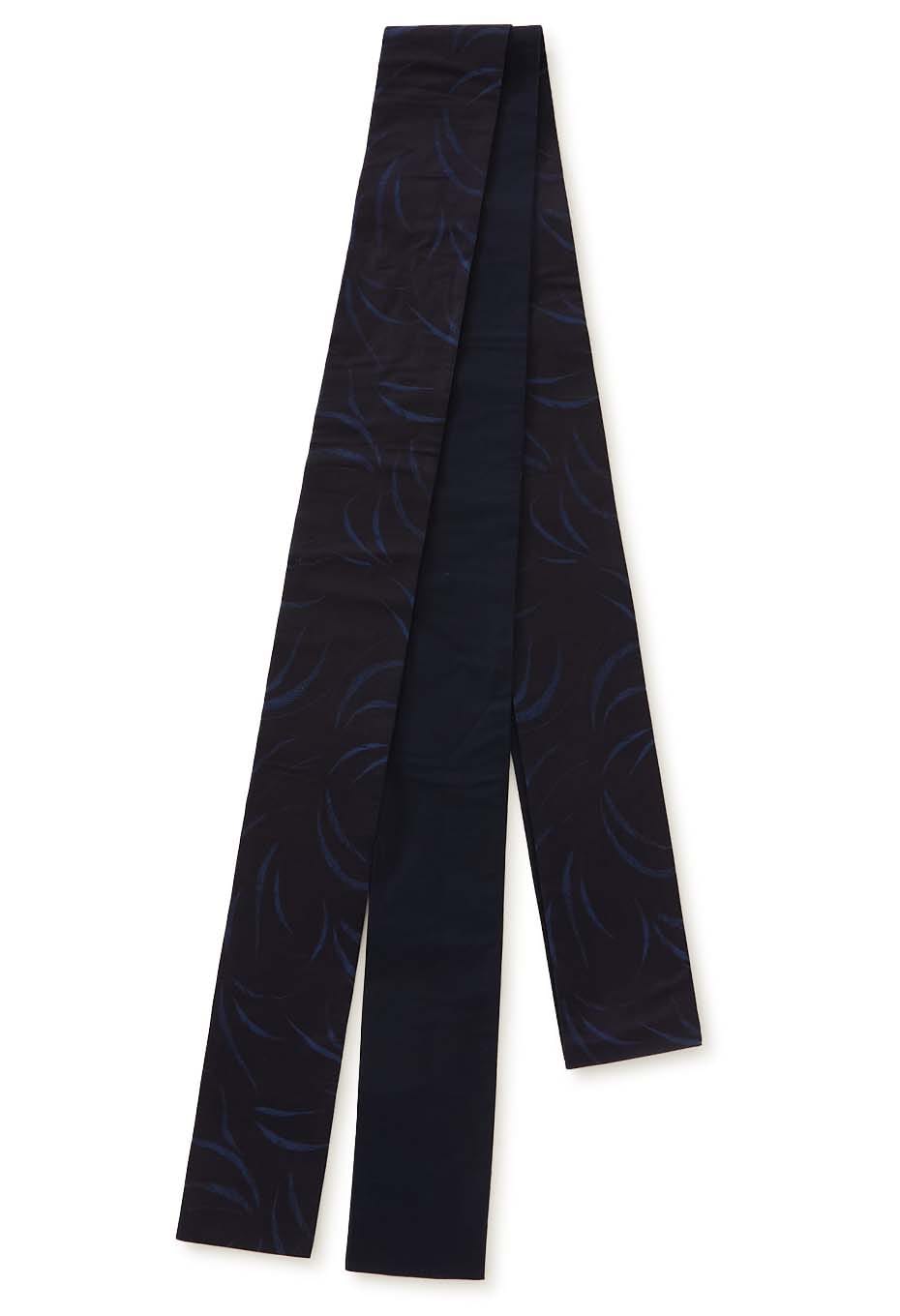 Indigo Mebuki Jacquard Kakuobi - INDIGO