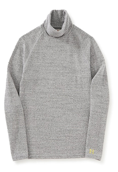 ストレッチフライス タートルネック ロングスリーブ Tシャツ - GREY