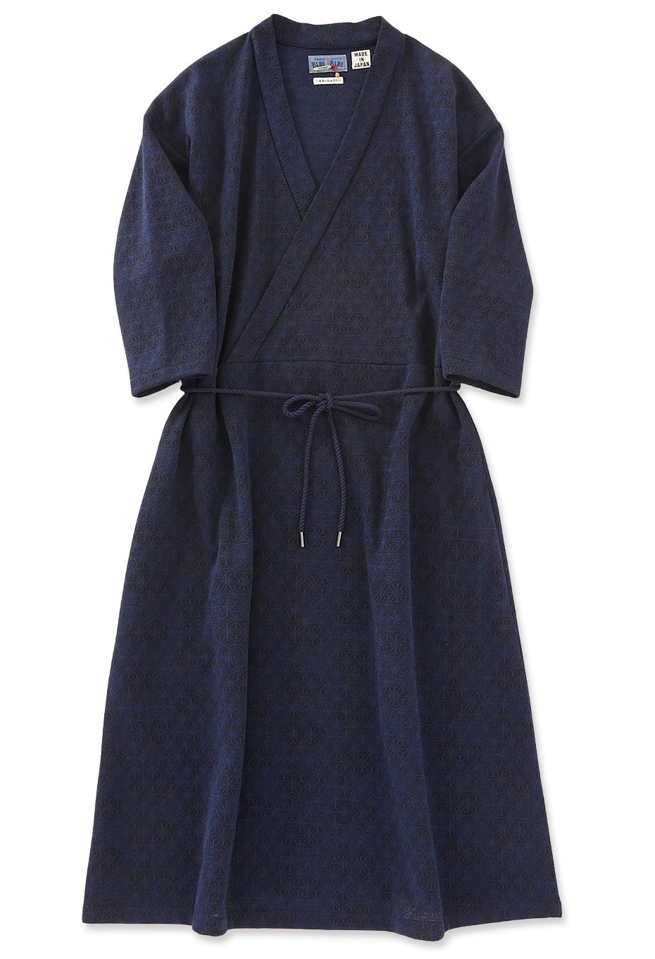 ウールニットジャカード ワンピース - NAVY