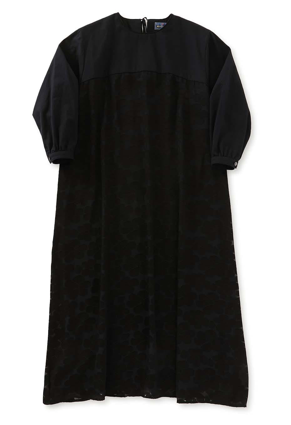 スカシモヨウ プルワンピース - BLACK