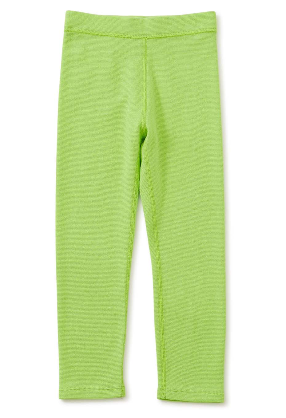 キッズ ストレッチフライス レギンス - YEL GREEN