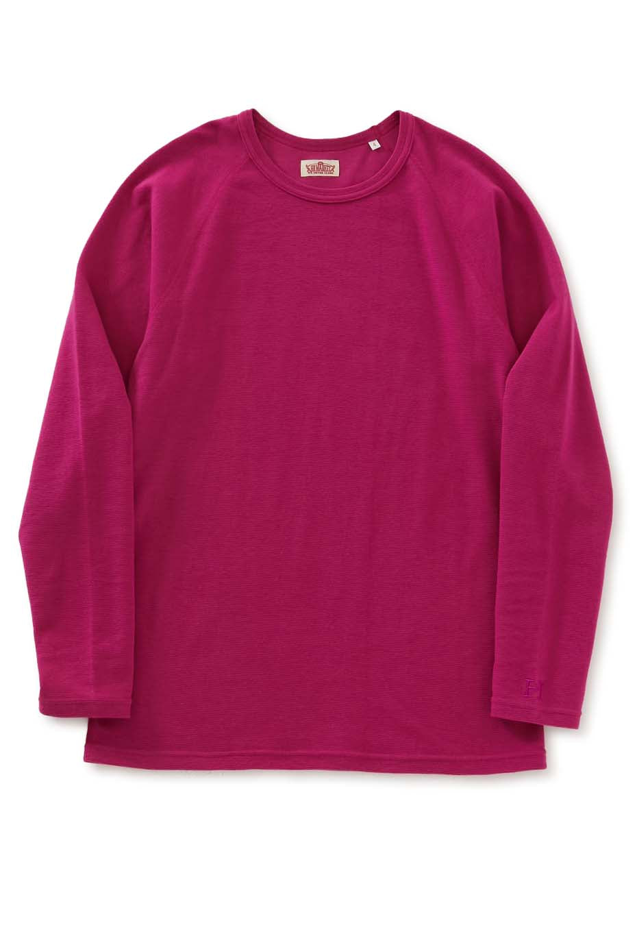 ストレッチフライス ロングスリーブ Tシャツ - DARK PINK